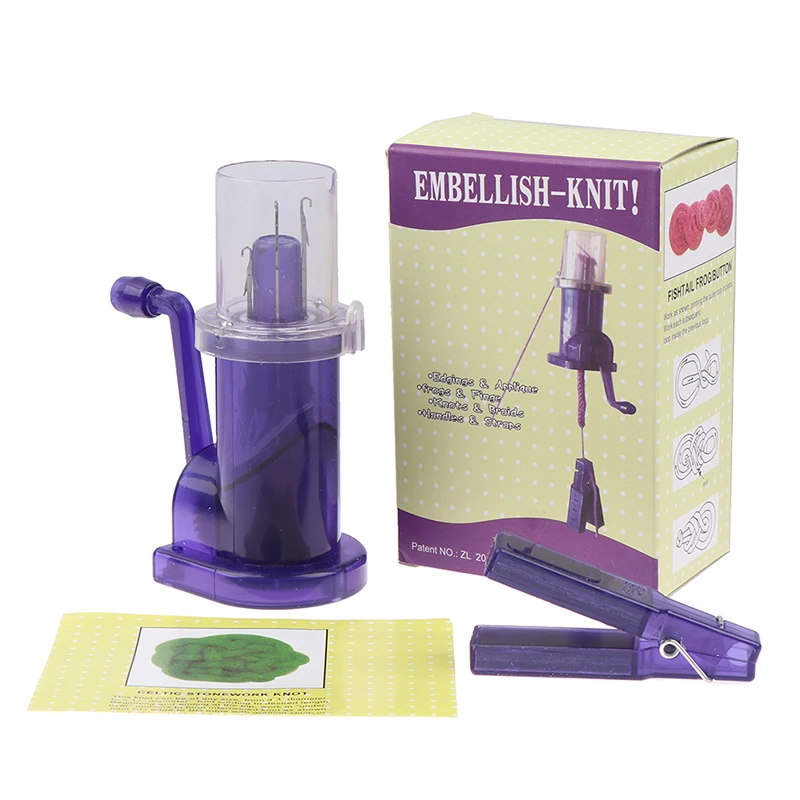 Creative Hand Knitting Machine Embellish Loom Plastic Spool Knitter Wool Winder Craft Bracelet Weave Tool |