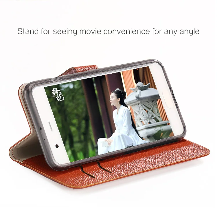 Деловой кошелек из натуральной кожи чехол для телефона стоящий huawei P Smart Z/huawei