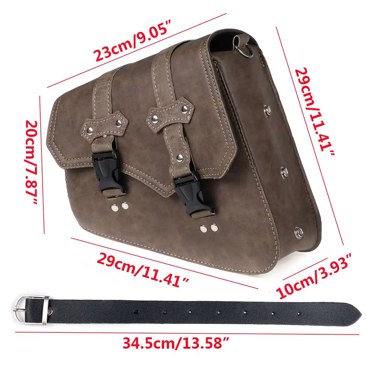 

New Motorcycle Saddlebags Side Tool Bags Luggage Storage Pouch Vintage Brown Waterproof For Honda/Yamaha/Suzuki