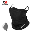 WEST BIKING Велоспорт маска с фильтром с активированным углем спортивные очки для велоспорта, маска для бега PM2.5 для защиты от загрязненного воздуха моющиеся велосипедная лицевая маска