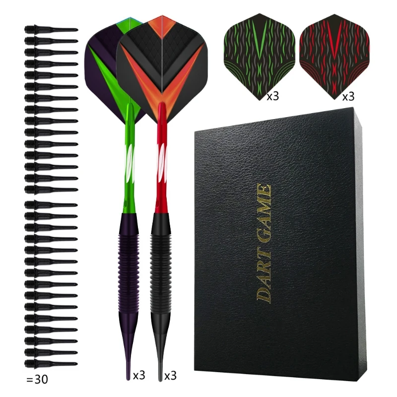 

6Pcs Professional 19 Grams Dart Set Premium Aluminum Shaft Flight Protector