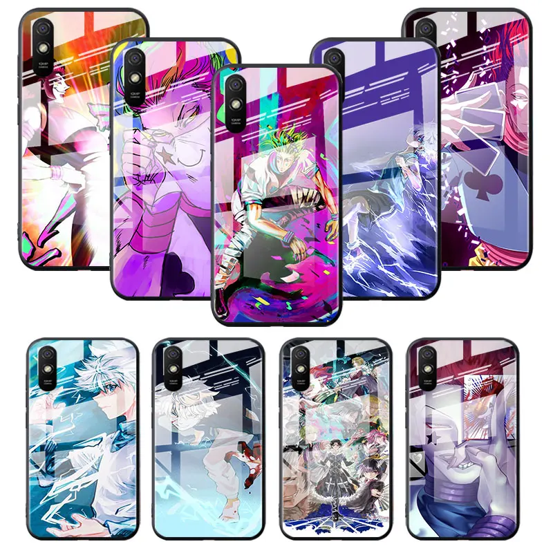 

Tempered Glass Cover Anime Collages Hunter HxH For Xiaomi Redmi K40 K30 K20 9T 9C 9A 9 8A 7 Pro Plus Shockproof Phone Case