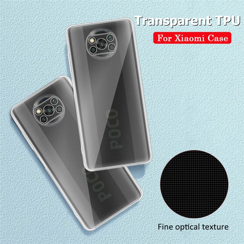 PocoX3 Poco X 3 Case Clear Thin Hydrogel Film Soft Phone Case For Xiaomi PocoX3Pro Poco X3 Pro NFC Protection Silicone Cover