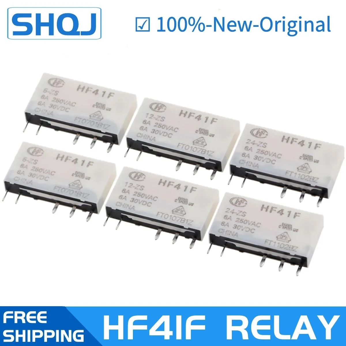 HF relay HF41F 24 ZS 12 (555) 6A 1CO 5V 12V 24V вафельное реле новое и оригинальное|Реле| |