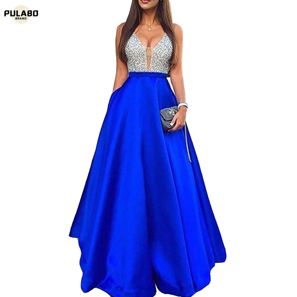 

Womens Sequins Sexy Dresses Backless Long Evening Party Dress Sleeveless Elegant Vestidos