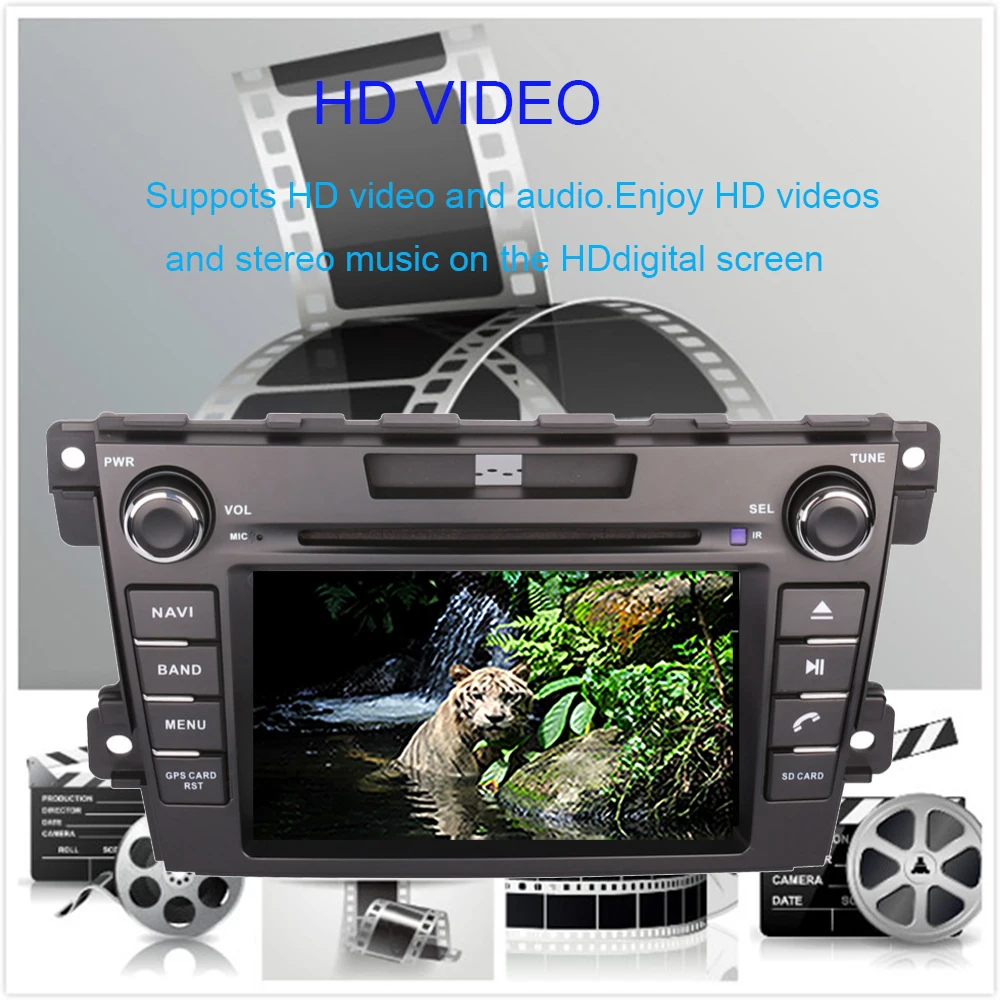 Автомобильный мультимедийный DVD-плеер на Android 10 0 2 Din GPS-навигация для Mazda CX-7 2007-2022