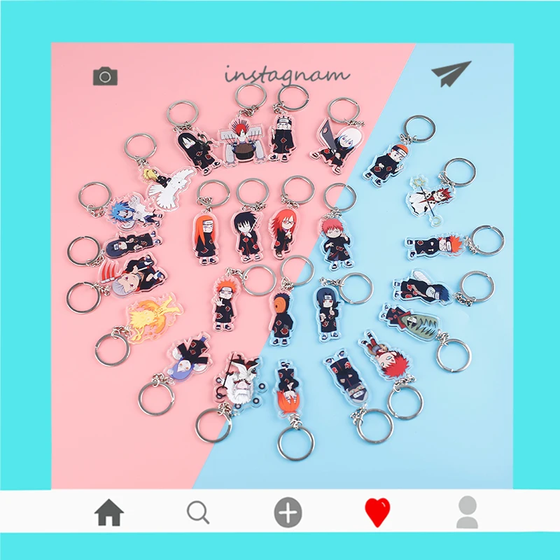 Брелок с символикой Наруто милый акриловый брелок фигурками из мультфильмов