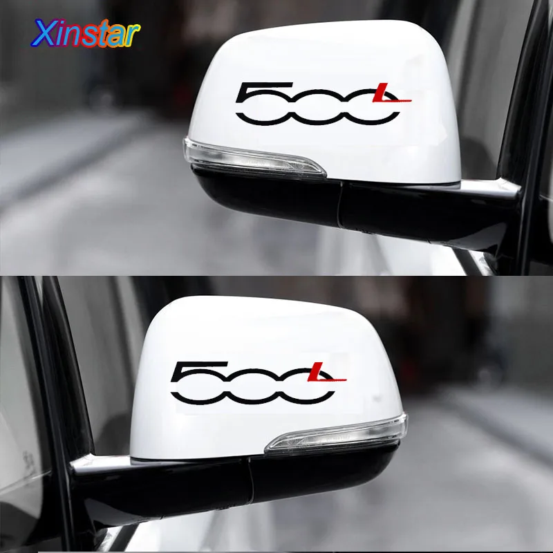 Автомобильная наклейка на зеркало заднего вида 2 шт./лот для fiat 500 500x 500l panda Punto TIPO