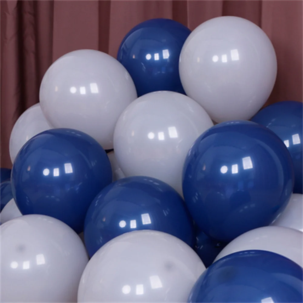 

30pcs 10inch Navy Blue Grey Latex Balloons Dark Blue Helium Air Balloon Birthday Wedding Decoration Party Ballon Supplies Globos