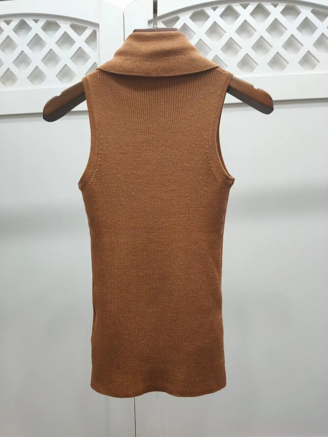 

autumn high 2021 quality women knitted vest female