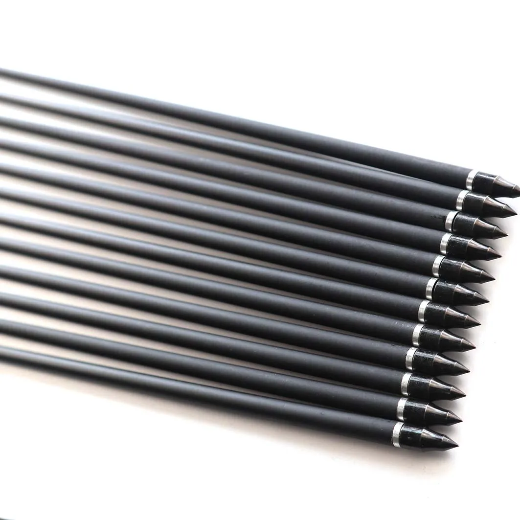 

12Pcs Mixed Carbon Arrow 28-30 inches Spine 700 OD 7.8 mm Arrows for Compound/Recurve Bow Archery Hunting Shooting Red