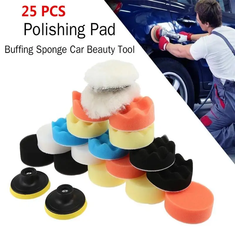 25 шт. 3 дюймов автомобиля полировка полировальные накладки колодки комплект для