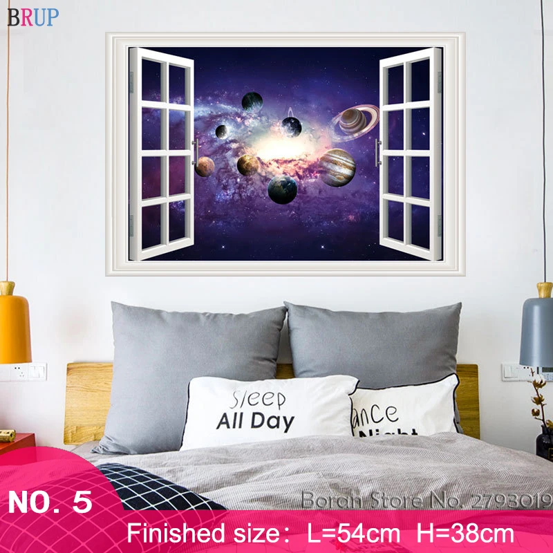 10 Style Black Hole 3D Wall Stikers Creative Universe Science Art Home Decor for Kids Room Planets Decals |