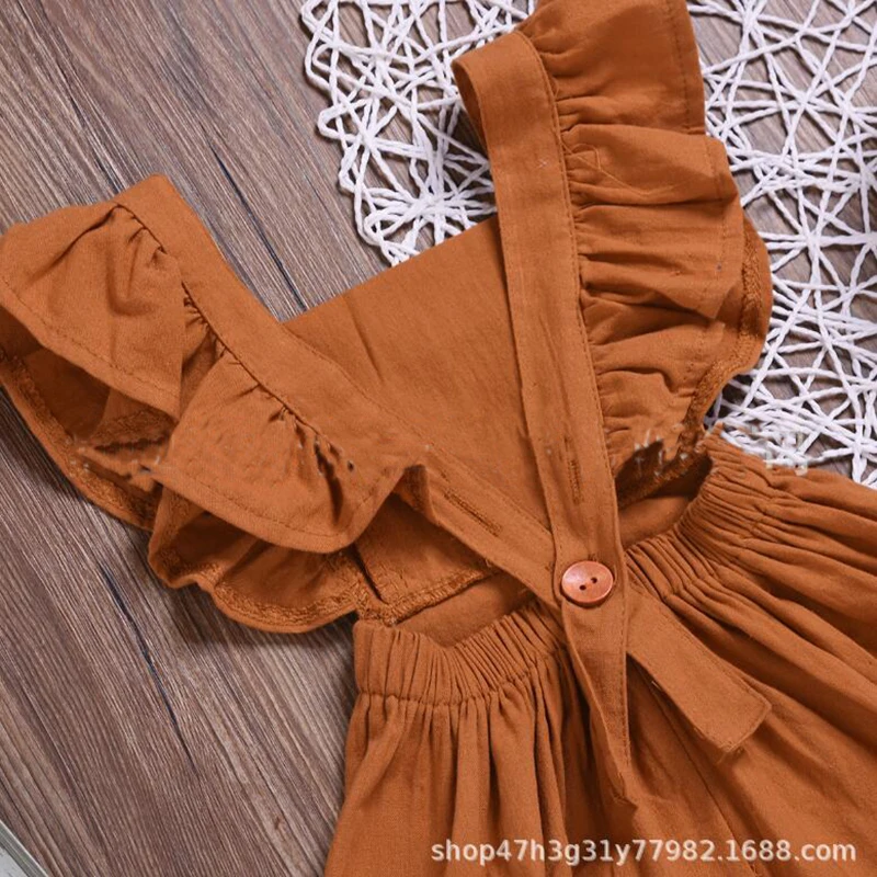 Детское платье для девочек детское однотонное хлопковое удобное милое цельное с