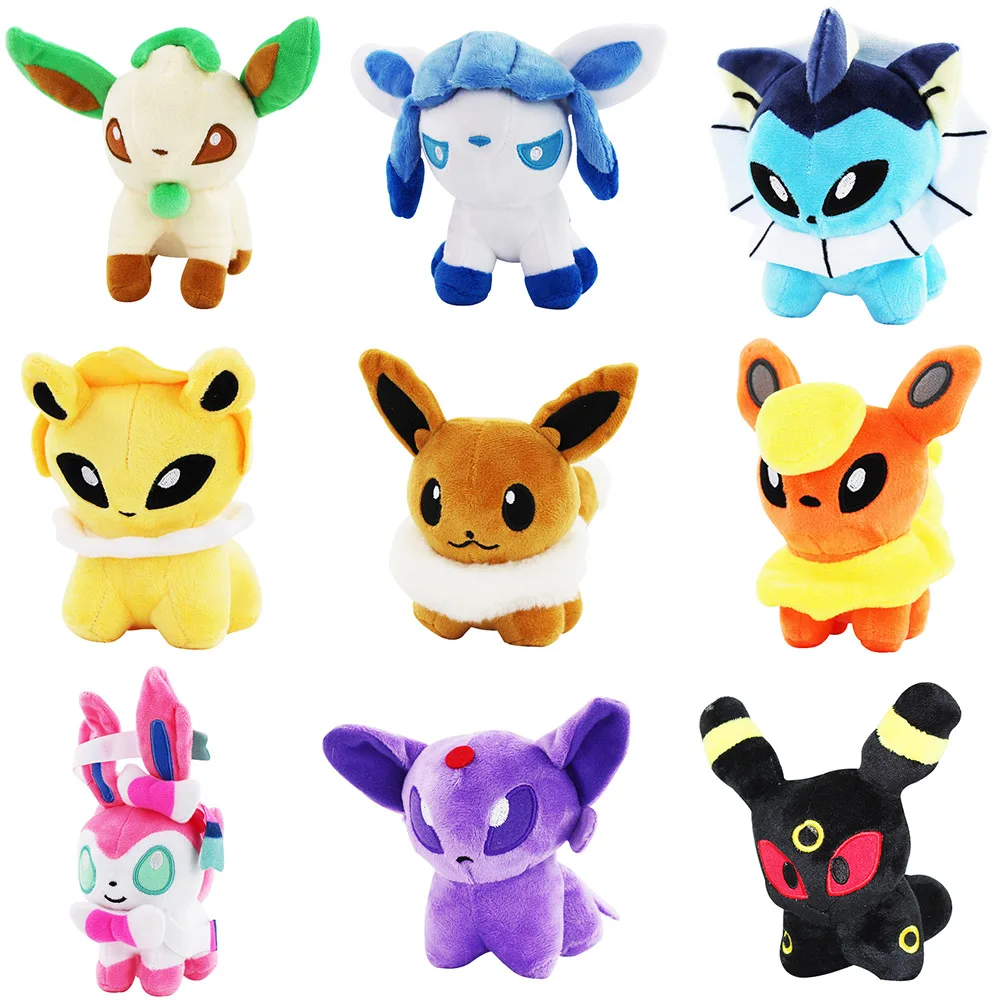 12 см милый покемон аниме Q Eevee Jolteon Flareon Vaporeon Leafeon Umbreon сильвеон плюшевые мягкие