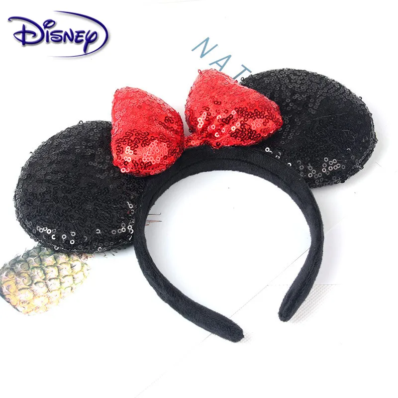 Disney милые девочки пышное платье Минни обруч Микки уши для ухода за волосами