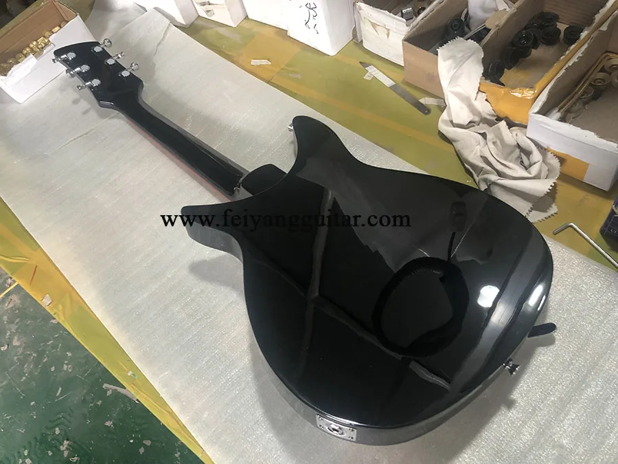 Высококачественная электрическая гитара 325 черная краска матовая панель из