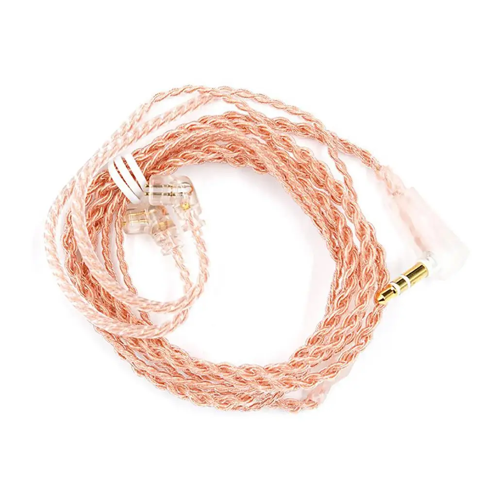 

L Plug Replaceable Universal 0.75mm Gold-plated B/C Pin Earphone Cable for KZ-ZST/ES4 KZ-ZSN with Mic