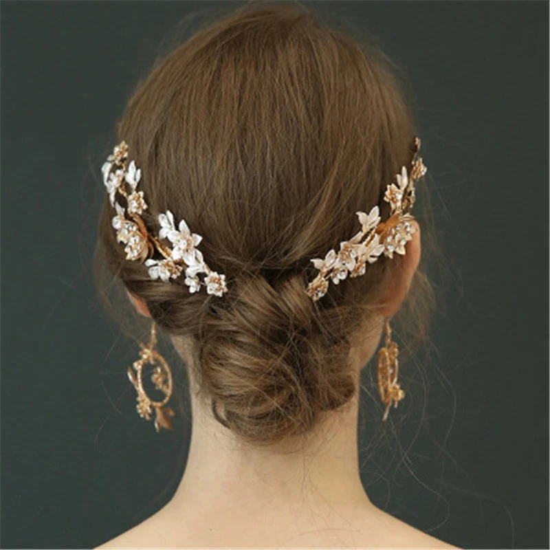 Хрустальный свадебный головной убор Tiaras de Noiva ручной работы цветочный ювелирный