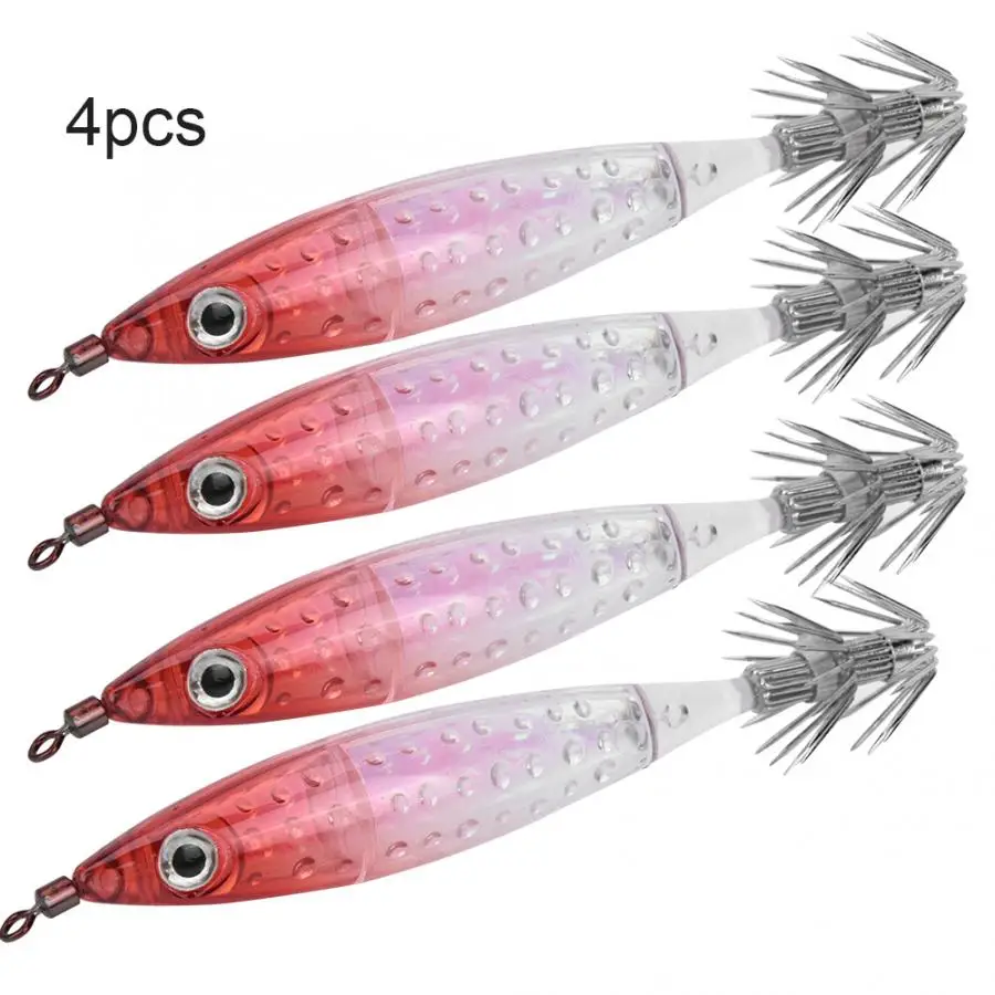 4 шт приманки для ловли рыбы рукава кулон в форме бионная приманка с зонтиком крюк