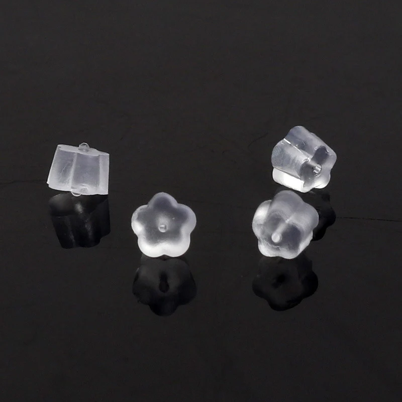 100 шт. силиконовая резиновая серьга спины безопасность пуля фиксаторы уход за