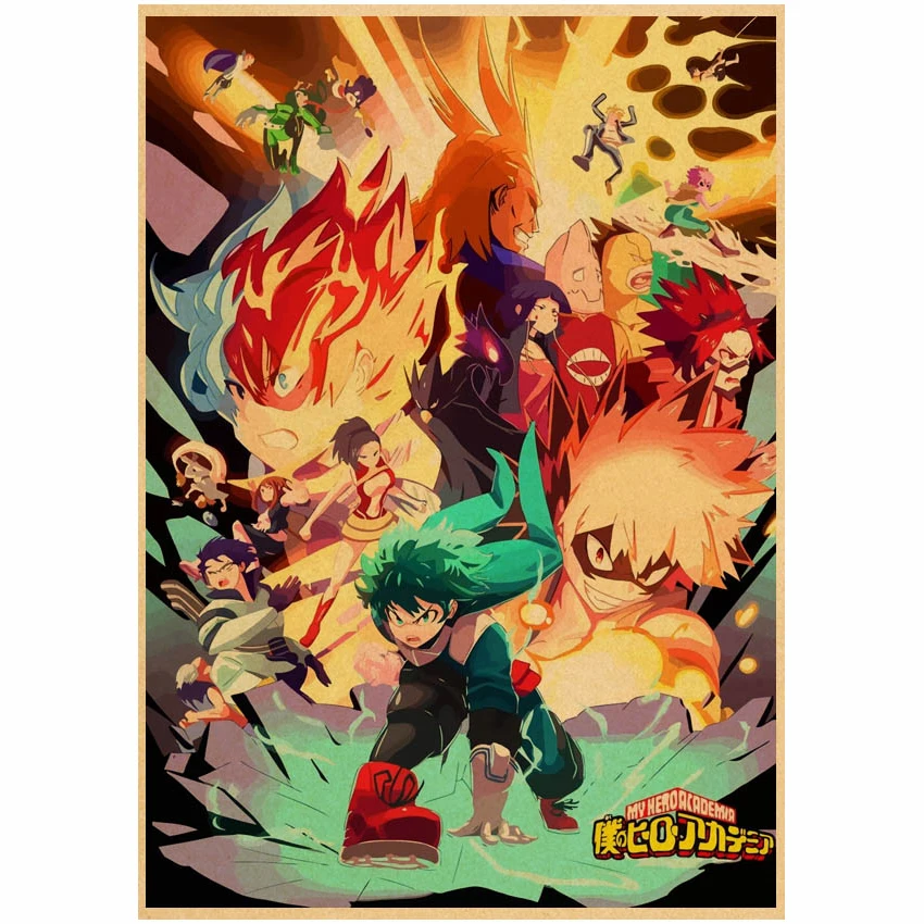 Постеры из японского аниме Моя геройская Академия милые Мультяшные настенные