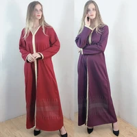 women morocco jelleba long dress loose a line handsewn rhinestones full sleeve indie folk muslim hooded abaya dubai arabic gf963