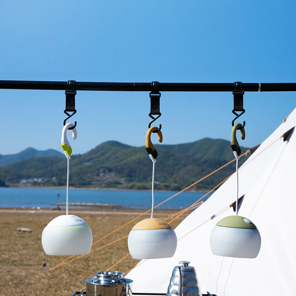 

Переносная Светодиодная лампа для кемпинга с крючком, 3 режима, Регулируемая яркость, питание от батарейки, уличное аварийное освещение