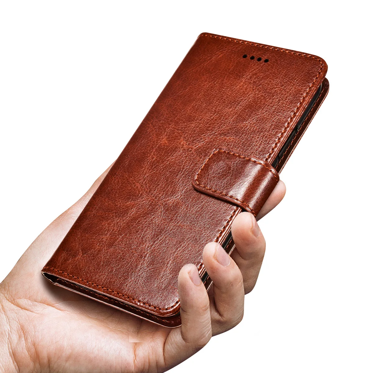Винтаж с текстурой &quotCrazy Horse&quot бумажник Стиль чехол для телефона Oukitel C12 C11 Pro K10 U18