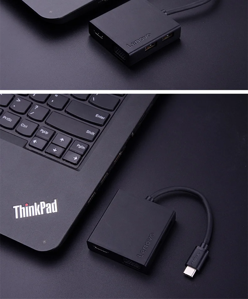Адаптер Lenovo Type Usb C Hub для 4K HDMI VGA PD charge USB3.0 адаптер ноутбука Macbook ПК компьютерные