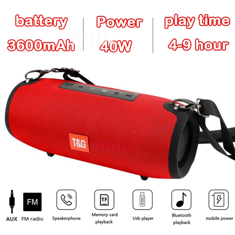 Большая Экстремальная Колонка TG118 Bluetooth динамик бас сабвуфер поддержка TF карты