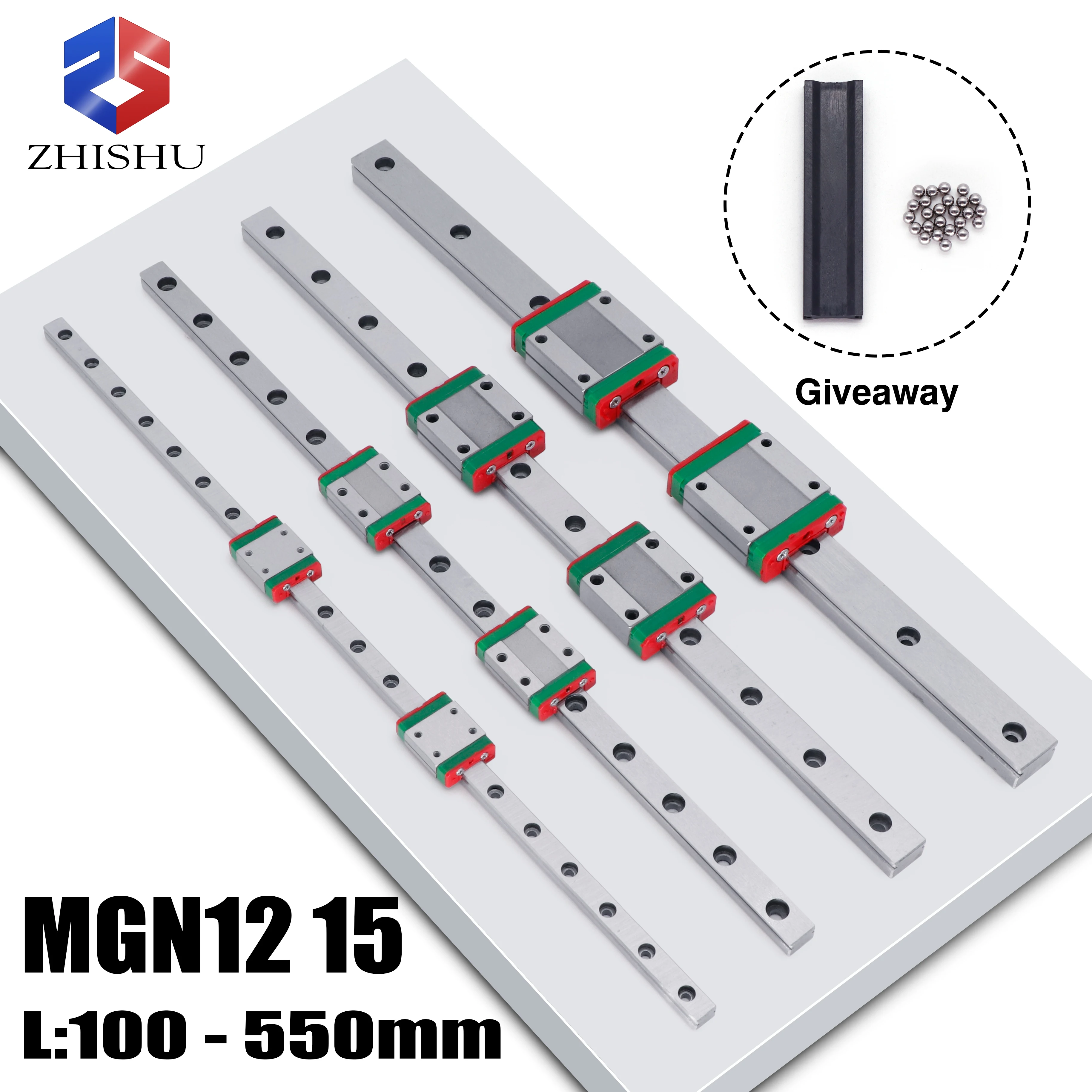 MGN12 MGN15 MGN15H L: 100 200 300 400 мм 2 шт. MGN 12 миниатюрная скользящая линейная направляющая