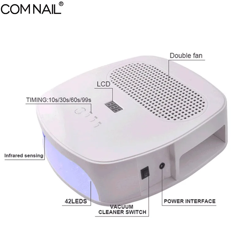 Лампа для маникюра и пылесос 2-в-1 120 Вт с 2 мощными вентиляторами 42 светодиодами |