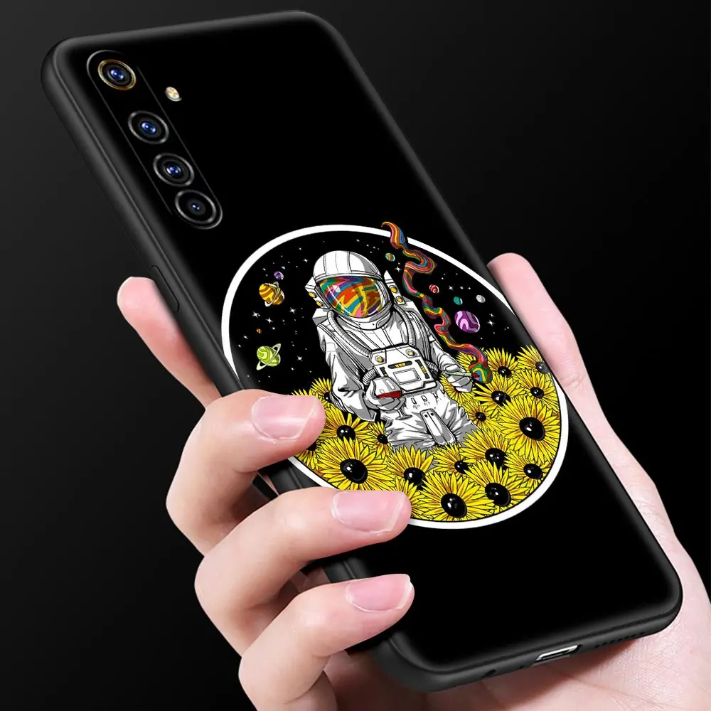 

Flower Sunflower Cartoons Phone Case For OPPO A9 Realme Reno 6 C3 7 Global 5 X7 Q2 Pro XT X3 2020 Soft Black Shell Back Cover