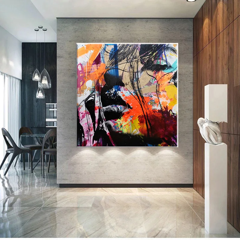 

Embelish Francoise Nielly Knife Spray Oil Painting Graphic Artwork Canvas Posters Print Cuadros Wall Art Picture For Living Room
