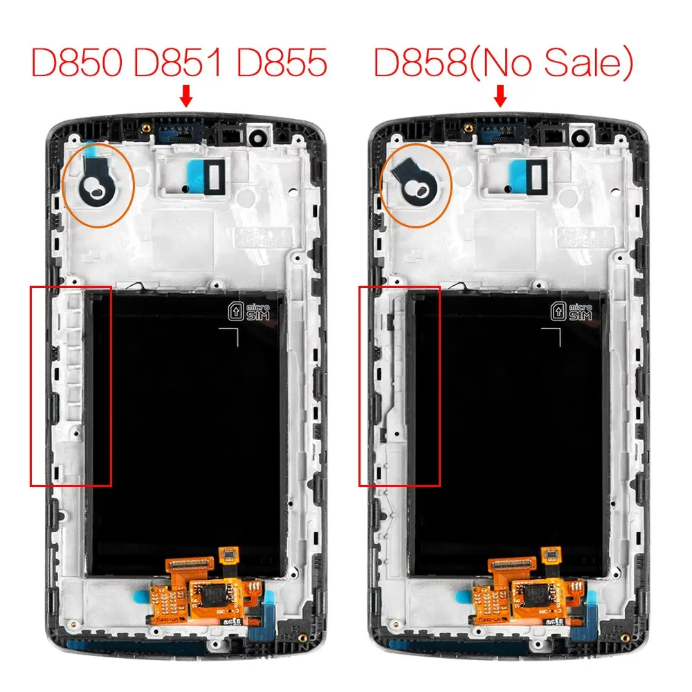 5 &quotЭкран для LG G3 ЖК дисплей кодирующий преобразователь сенсорного экрана в