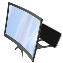 12inch Phone Screen Enlarger Curved Screen Magnifier With Folding Phone Stand For Mobile Phones (Blu-Ray Super Clear)