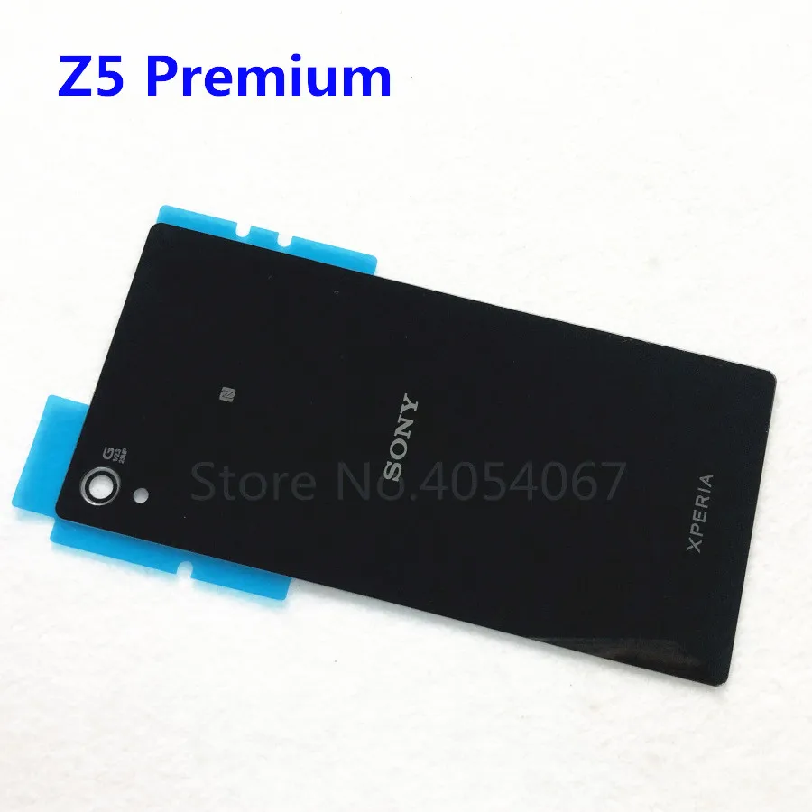 Z5 Premium black Для Sony Xperia Z5 Премиум E6853 E6883 E6833 Задняя стеклянная крышка батарейного отсека Замена стеклянного корпуса+ NFC антенна - Цвет: Z5 Premium black