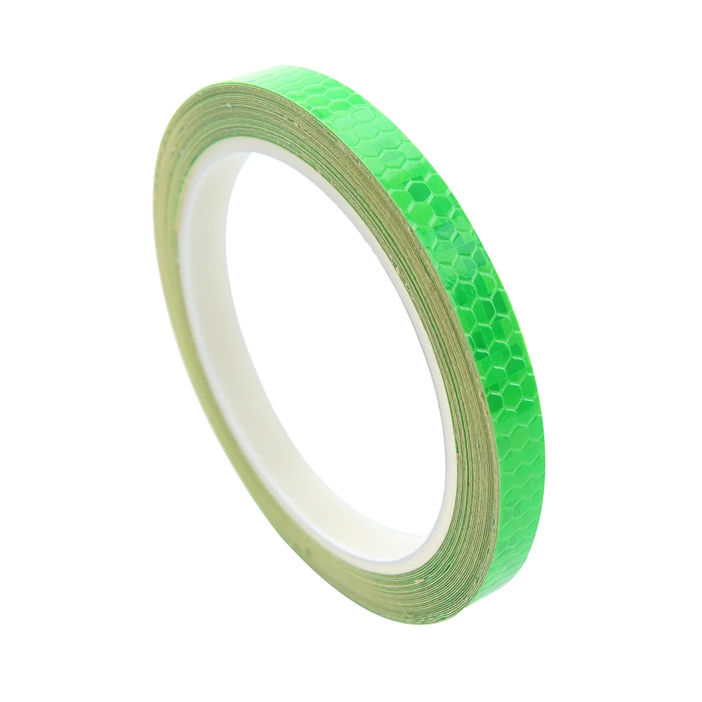 1cm*8m Reflective Stickers Motorcycle Bicycle Reflector Bike Cycling Security Wheel Rim Decal Tape Fluorescent Waterproof
