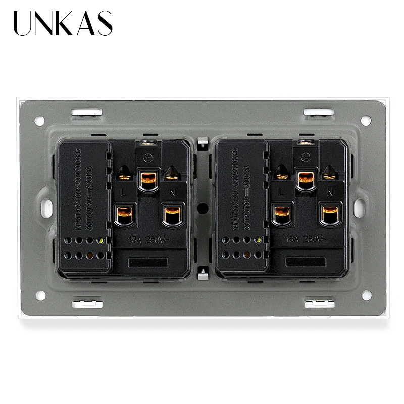 UNKAS Type-C USB Port Universal 5 Hole Pin Socket Stainless Steel Aluminum Acrylic Panel 3100mA Smart Quick Charge Outlet | Обустройство