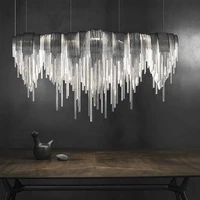 italian postmodern design rectangular restaurant lamp living room villa personalized designer tassel art chandelier