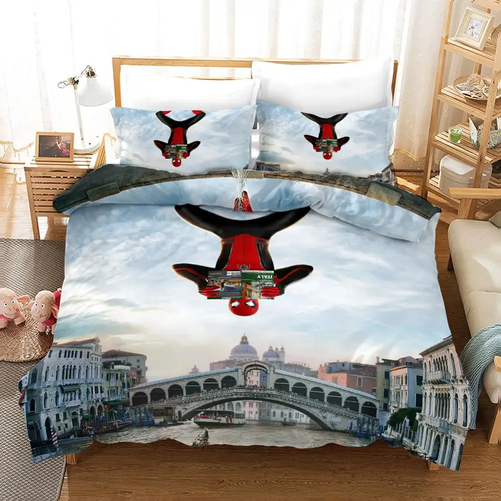 3D disney Человек-паук постельное белье двухместная кровать лист набор для мальчика