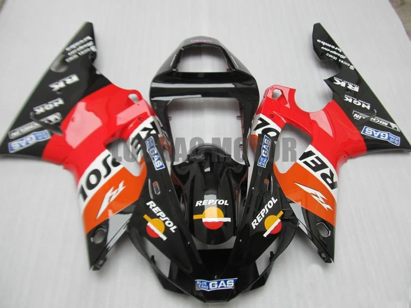 

Injection Bodywork Free Custom Fairing kits for Flame Red Black Yamaha YZF1000 R1 YZF R1 2000 2001 fairings kit YZFR1 00 01