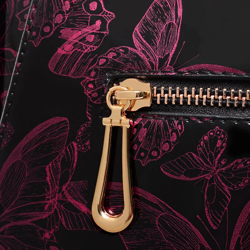 Женские кожаные сумки с принтом бабочки роскошные женские дизайнерские высокого