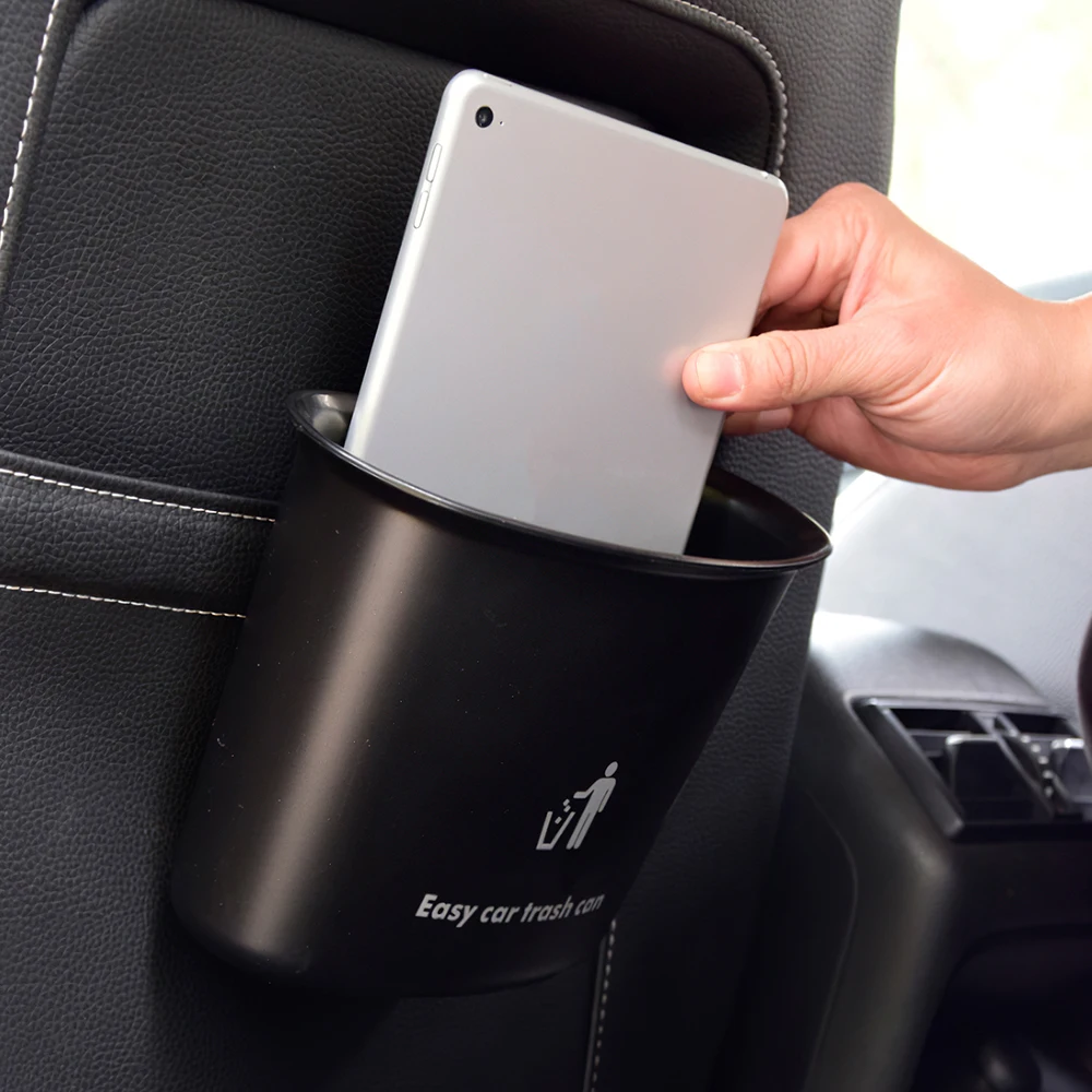 

TiOODRE 1pc Multifunctional Hanging Car Trash Can Bin Plastic Storage Organizer Comfortable Durable For Car Interior Supplies