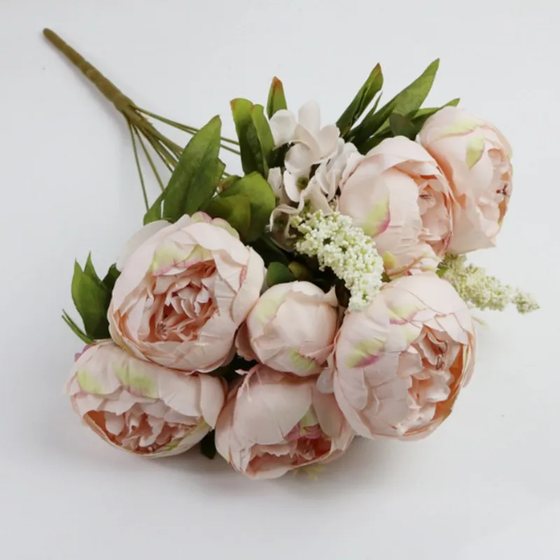 Имитация пиона букет искусственных цветов для дома украшение свадебного стола