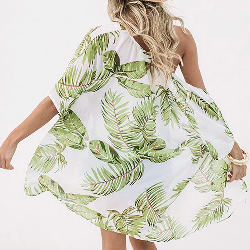 Женские летние топы пикантное модное кимоно с принтом и рукавом три четверти