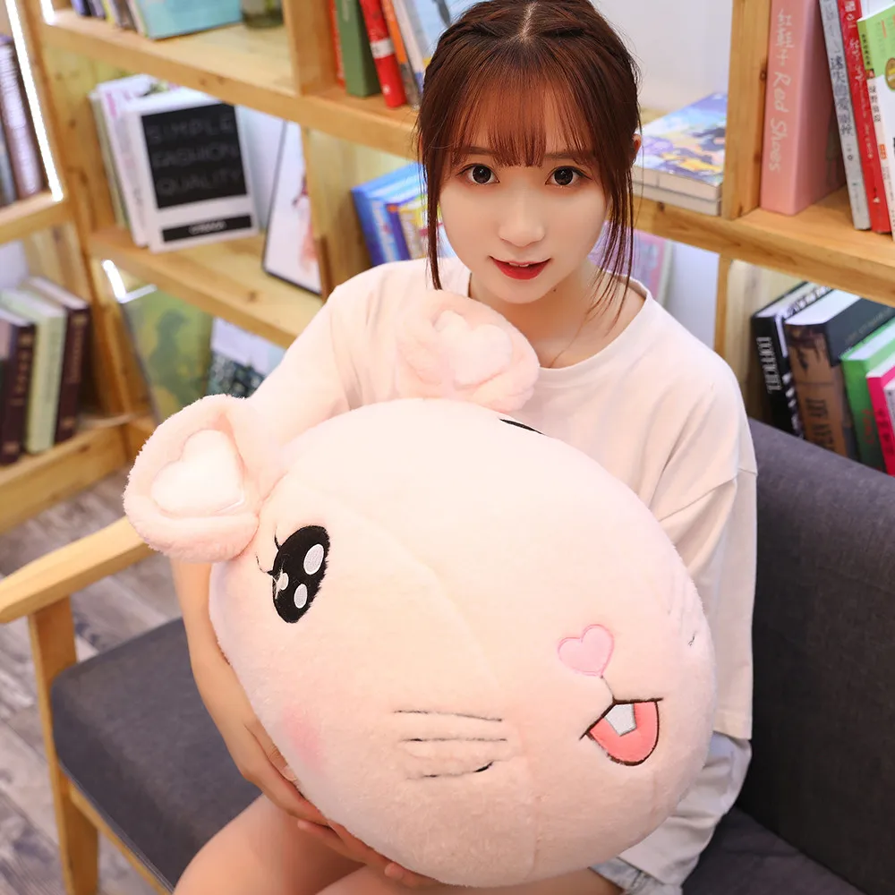 1 pc/45 58 см Kawaii круглый Толстая мышка плюшевая игрушка прекрасная маленькая белая