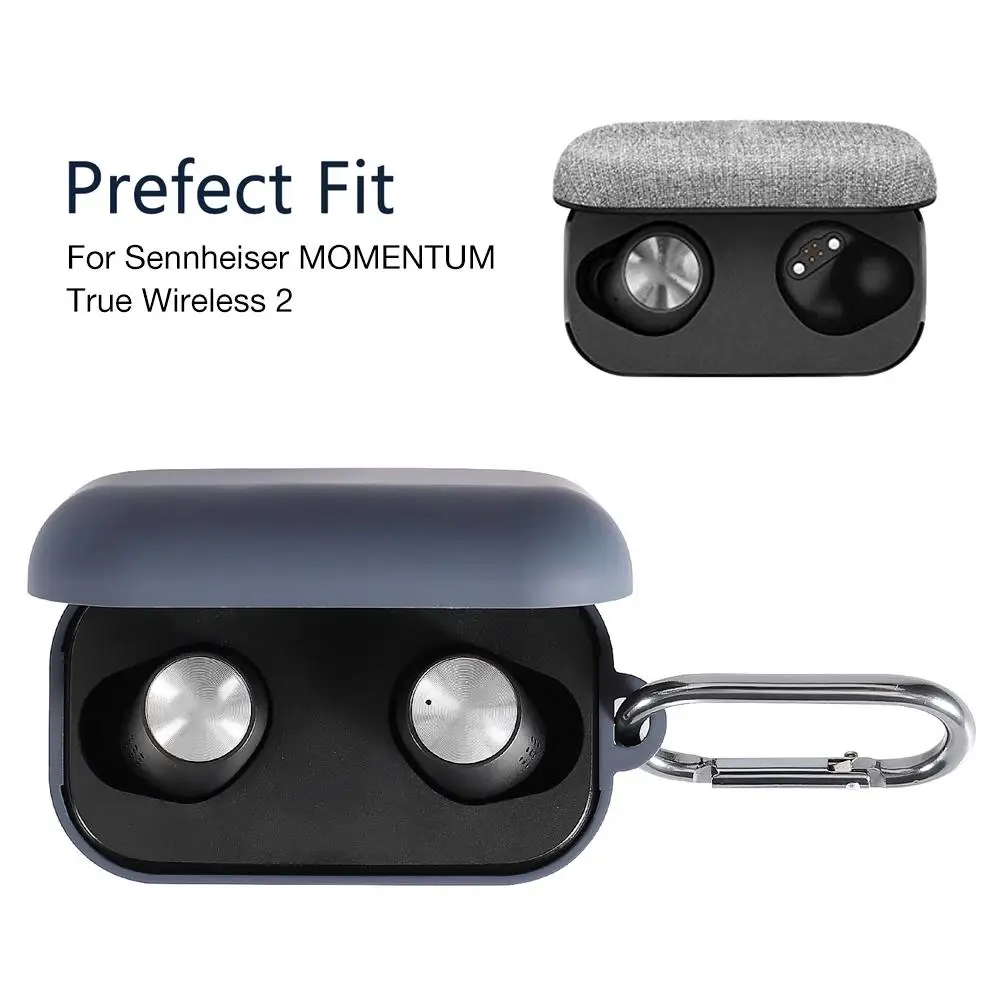 Silicone Protective Case For SENNHEISER MOMENTUM 2 Bluetooth Earphone Headset Charging Box Accessories With Buckle | Электроника