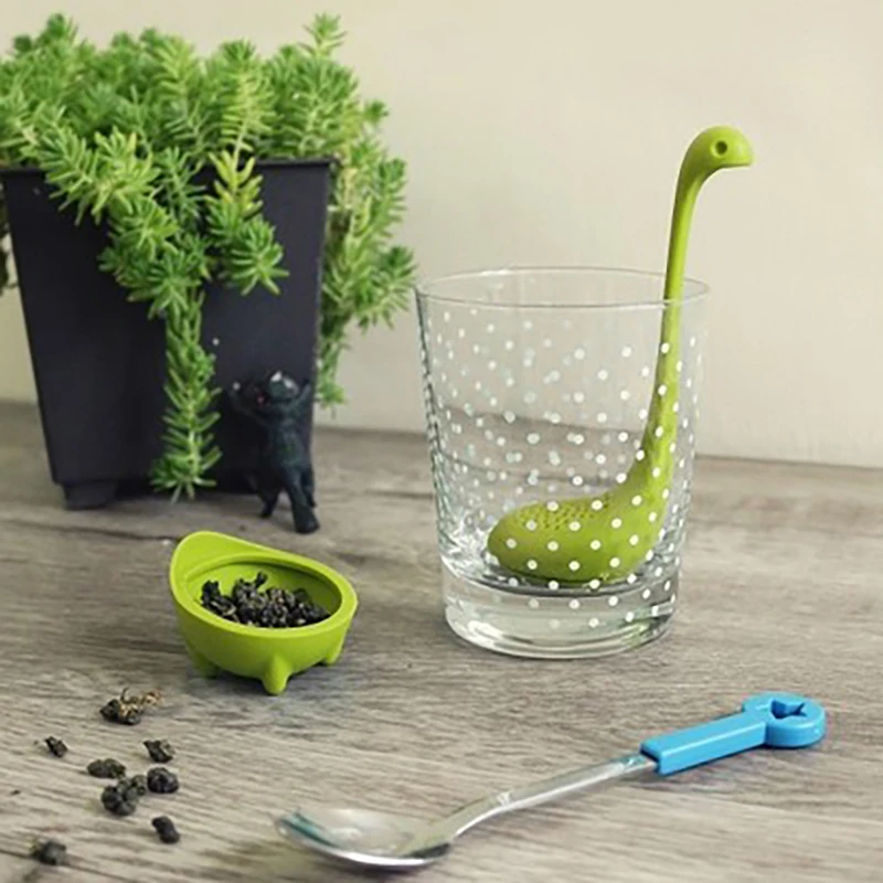 Loch Ness Monster ситечко для заварки чая Силиконовый Фильтр многоразовый чайник